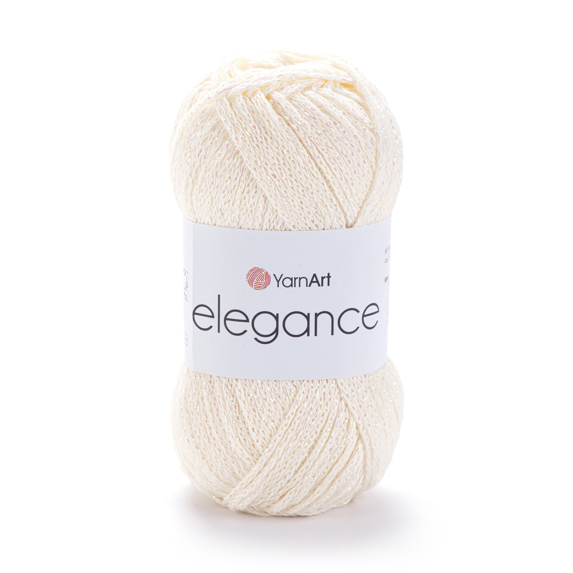 YARNART ELEGANCE - GLITTERY KNITTING YARN CREAM - 118