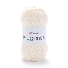 YARNART ELEGANCE - GLITTERY KNITTING YARN CREAM - 118