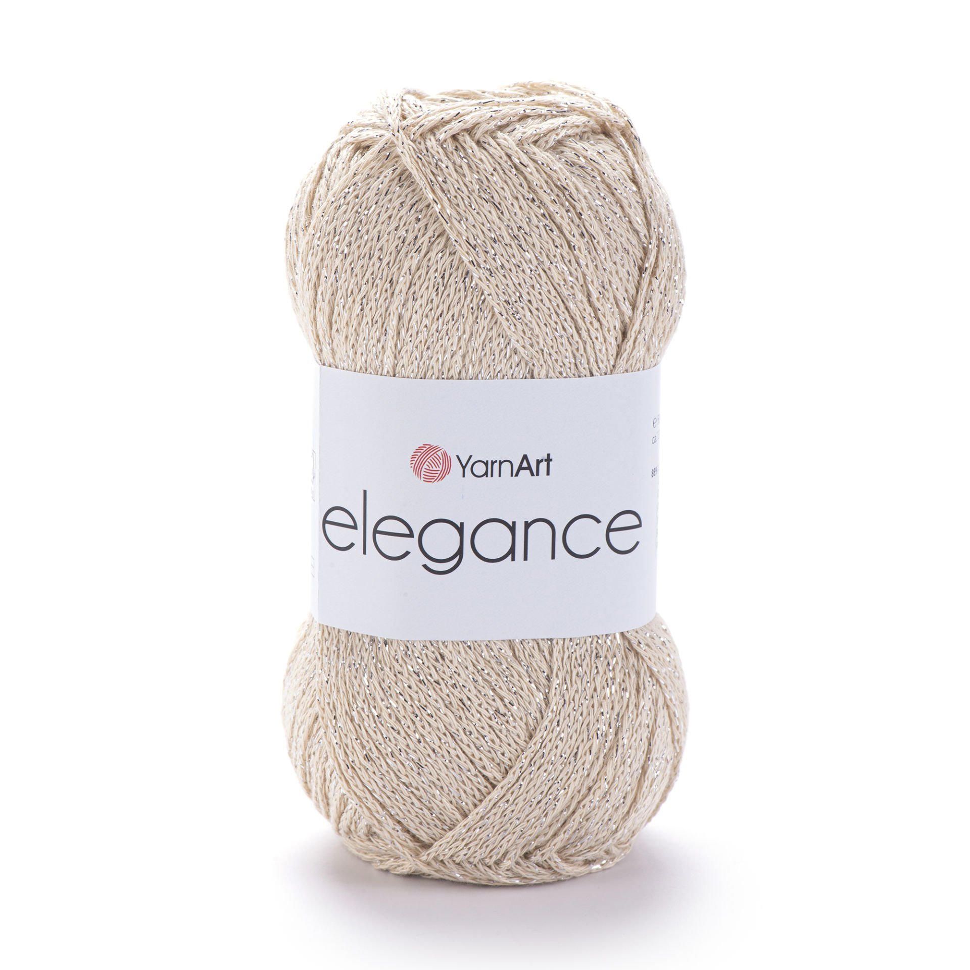 YARNART ELEGANCE - GLITTERY KNITTING YARN DARK CREAM - 119
