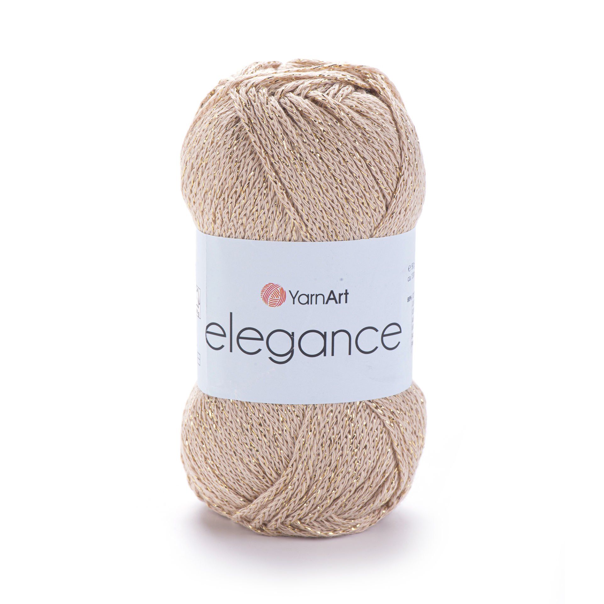 YARNART ELEGANCE - GLITTERY KNITTING YARN BEIGE - 120