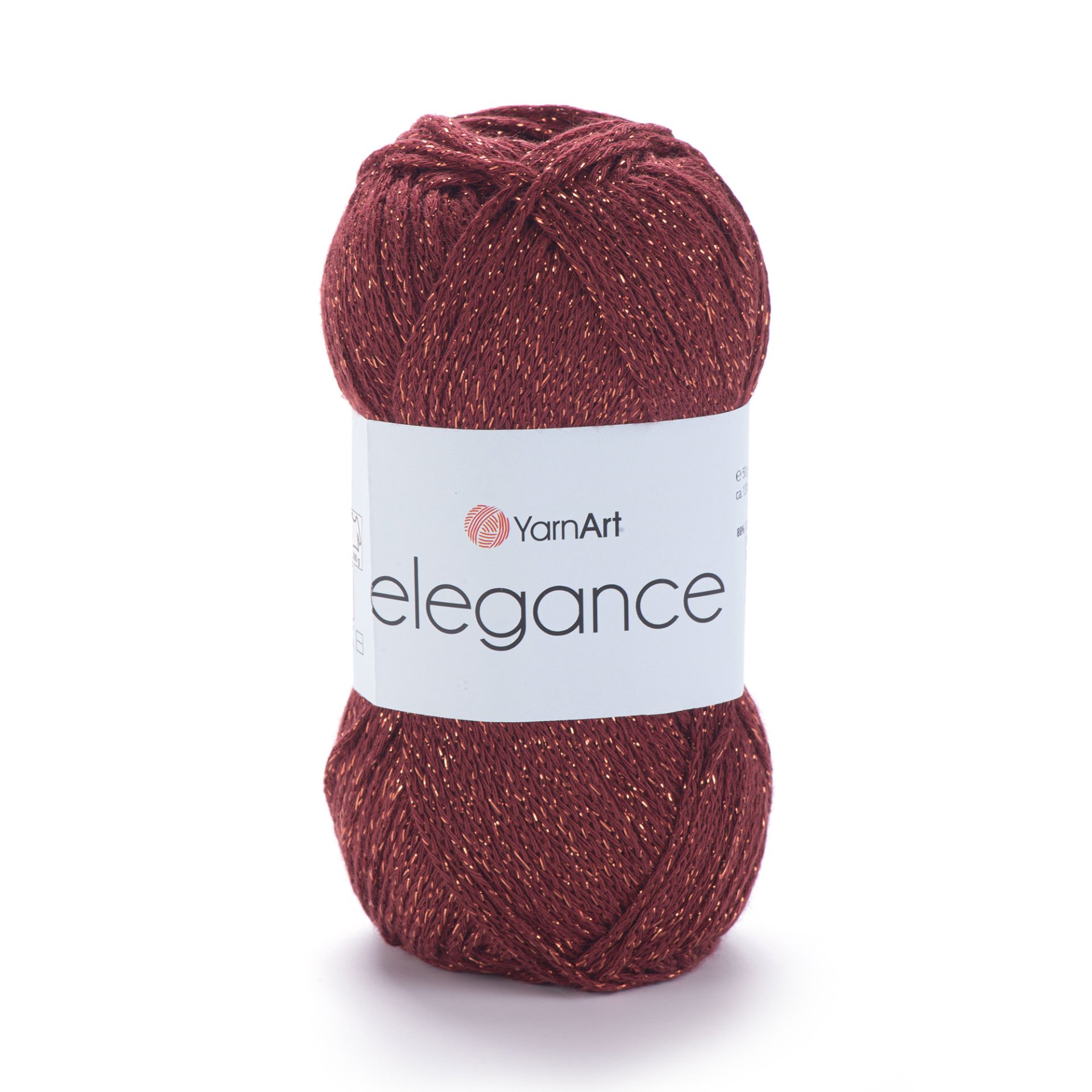 YARNART ELEGANCE - GLITTERY KNITTING YARN TERRACOTTA - 122