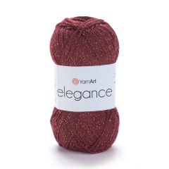YARNART ELEGANCE - GLITTERY KNITTING YARN TERRACOTTA - 122