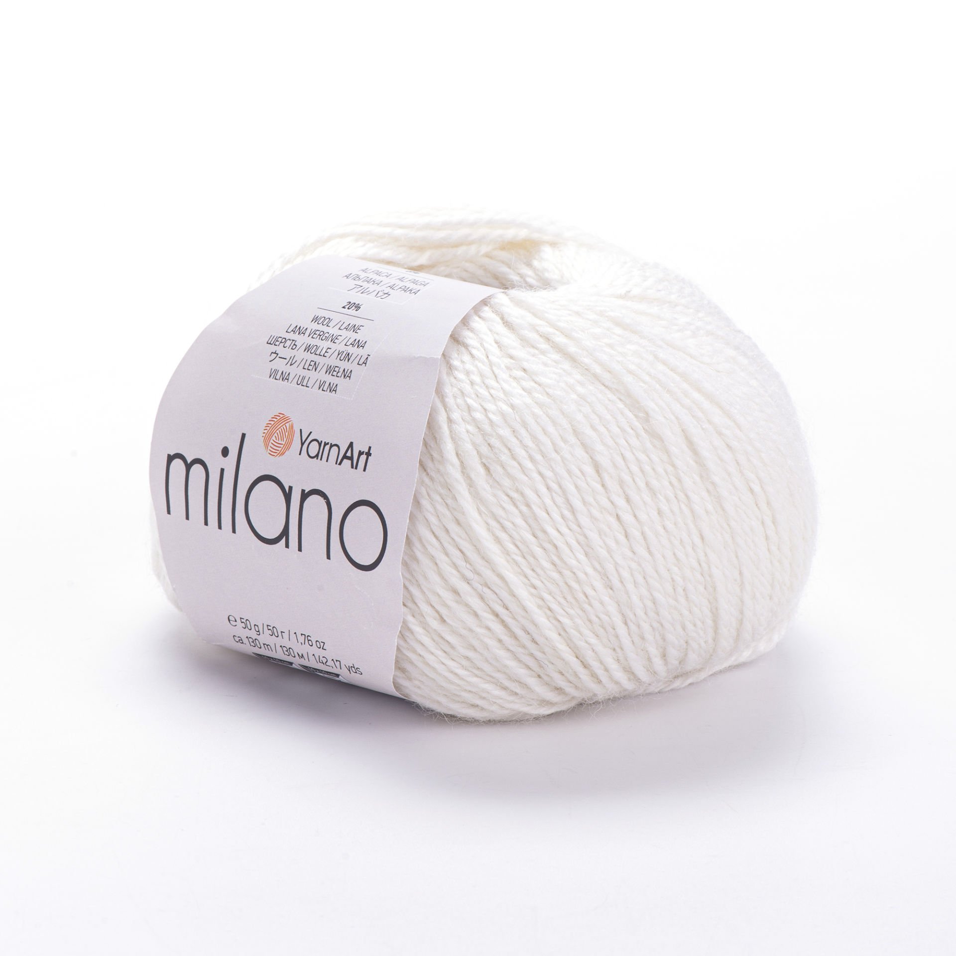 YARNART MILANO - KNITTING YARN WHITE - 851