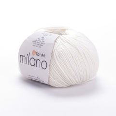 YARNART MILANO - KNITTING YARN WHITE - 851