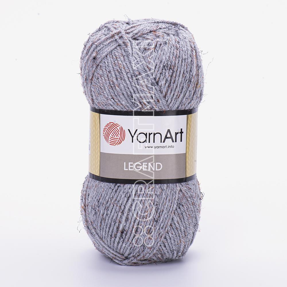 YARNART LEGEND - KNITTING YARN HEATHER GREY - 8801