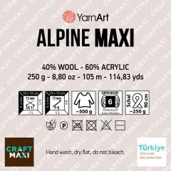 YARNART ALPINE MAXI - KNITTING YARN PINK - 673