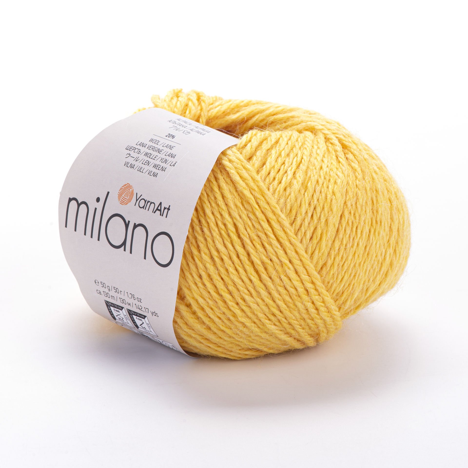 YARNART MILANO - KNITTING YARN DARK YELLOW - 863