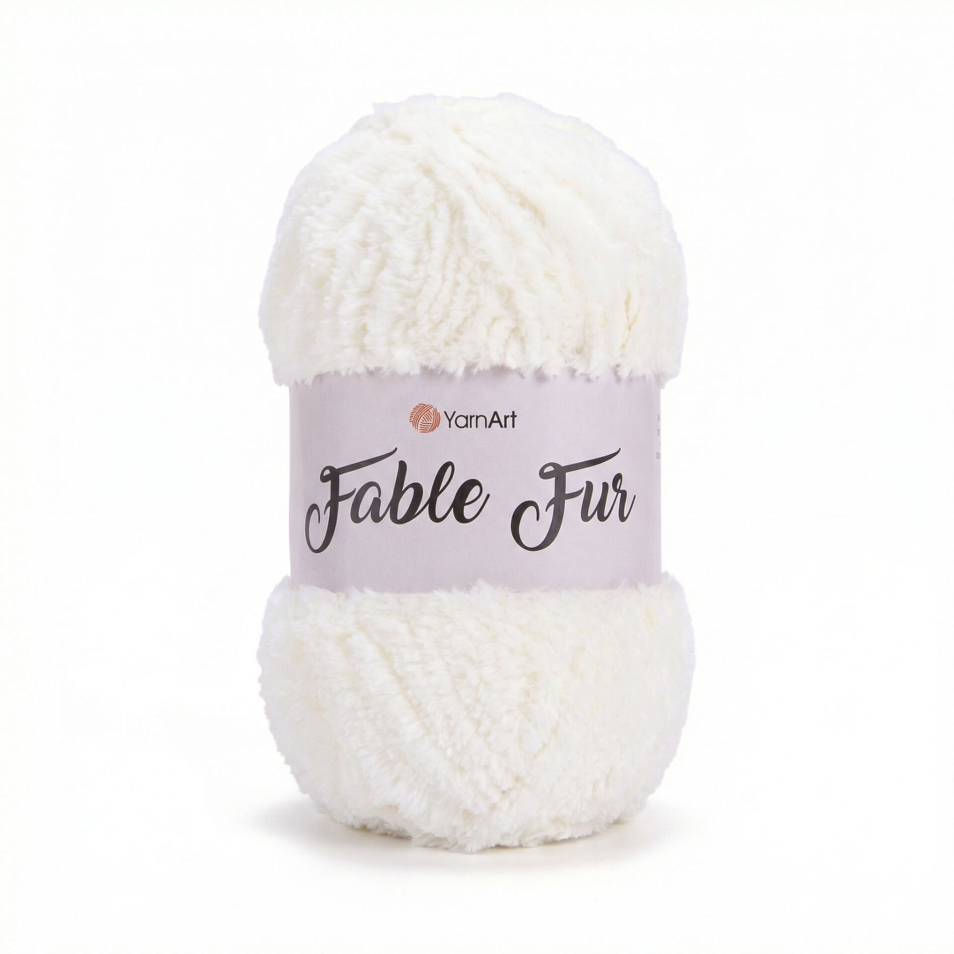YARNART FABLE FUR - KNITTING YARN CREAM - 966