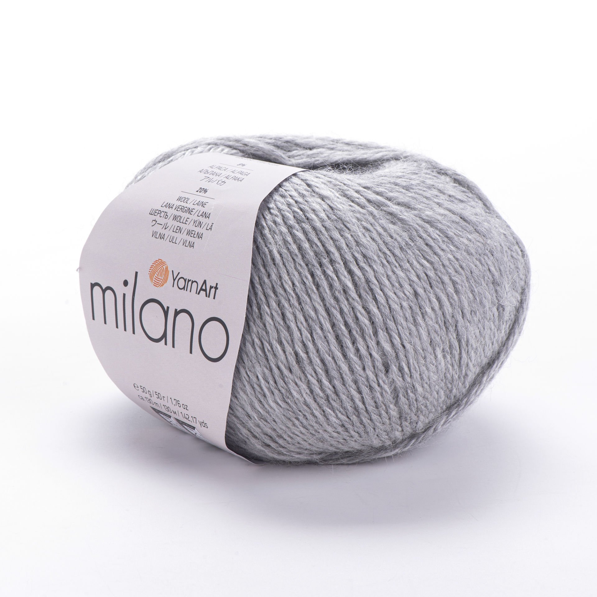 YARNART MILANO - KNITTING YARN LIGHT GREY - 867