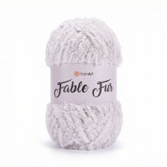 YARNART FABLE FUR - KNITTING YARN CREAM - 967
