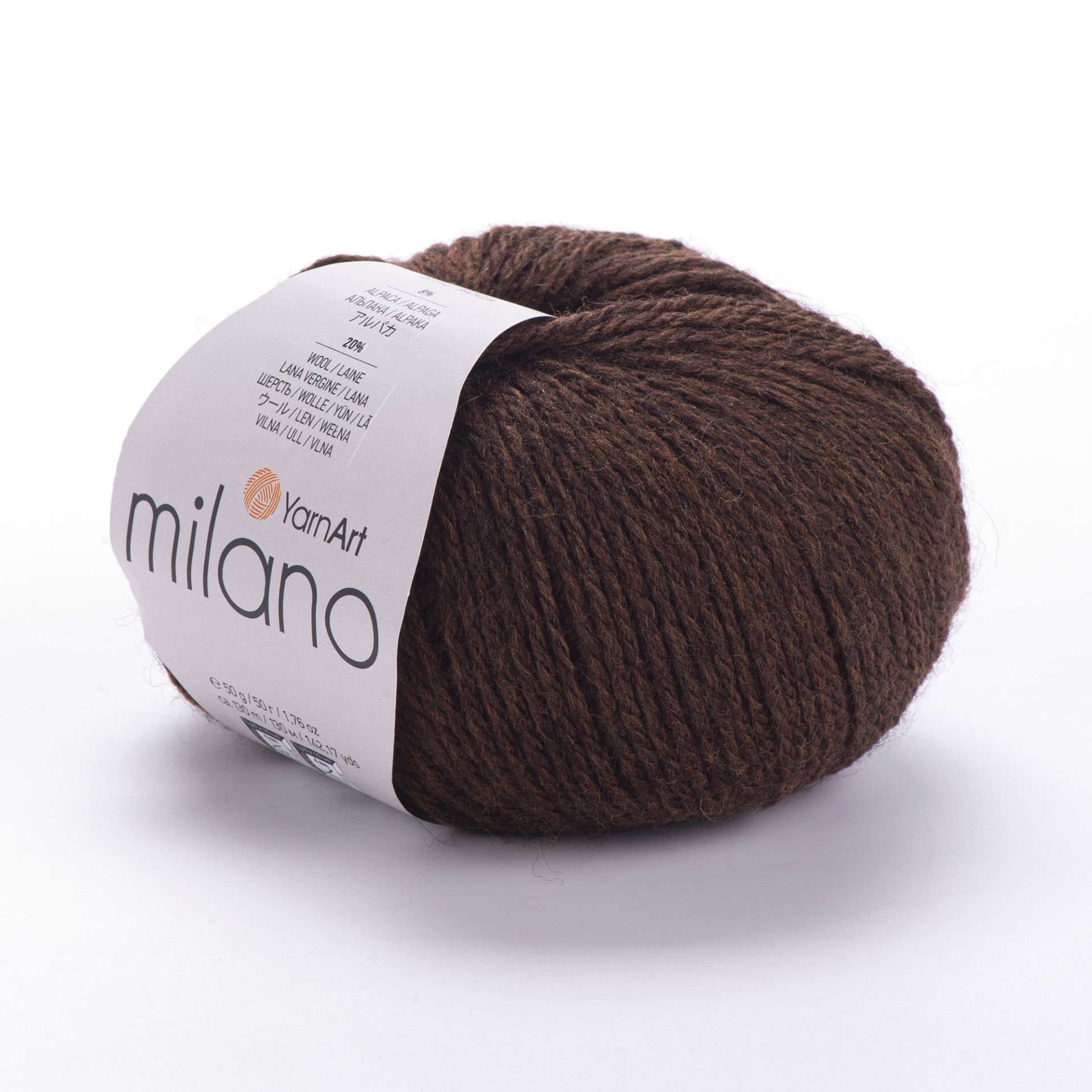 YARNART MILANO - KNITTING YARN BROWN - 871