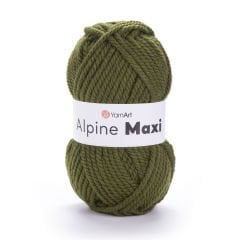 YARNART ALPINE MAXI - KNITTING YARN OLIVE GREEN - 670