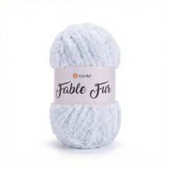 YARNART FABLE FUR - KNITTING YARN ICE BLUE - 971
