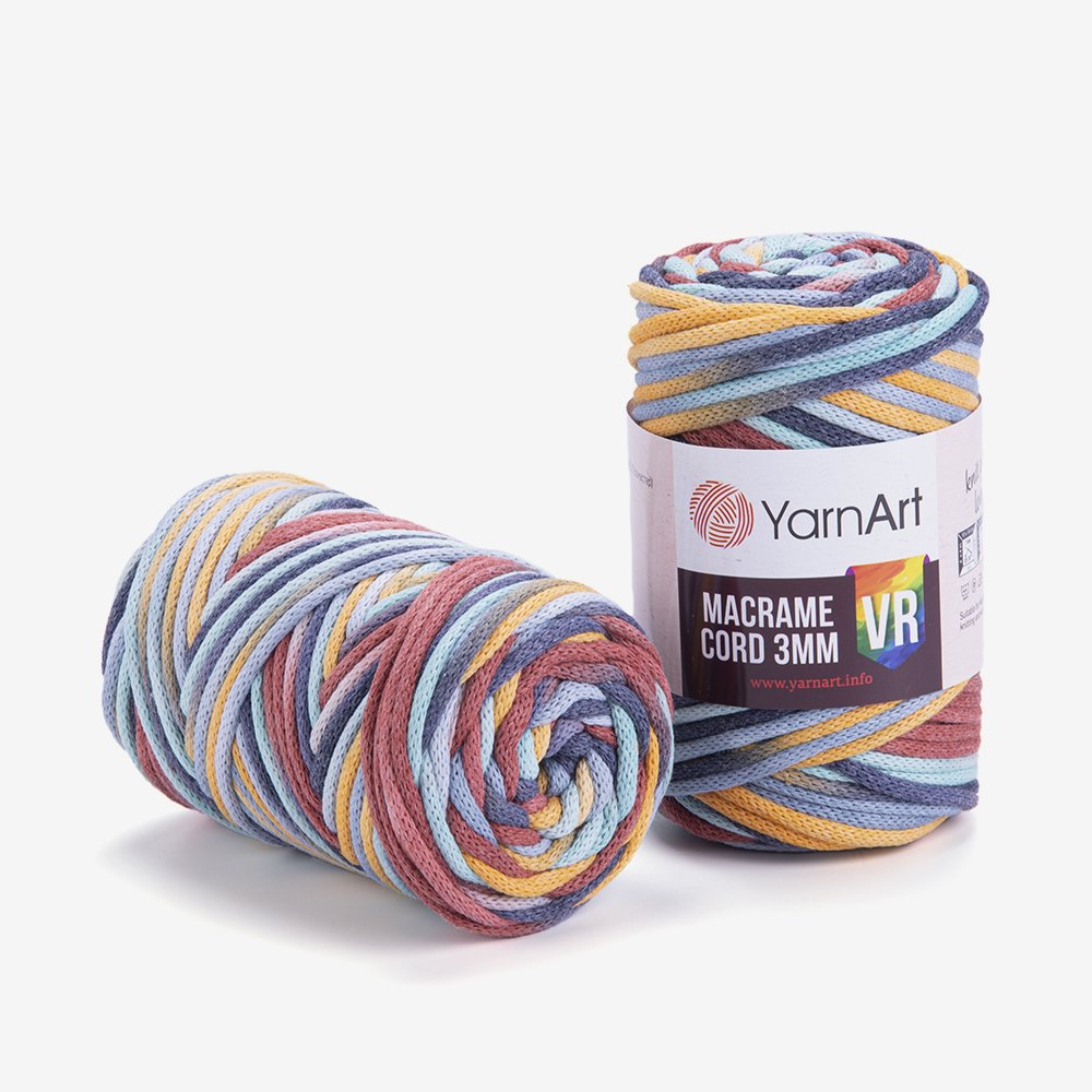 YARNART MACRAME CORD 3 MM VR - MACRAME CORD VARIEGATED - 925