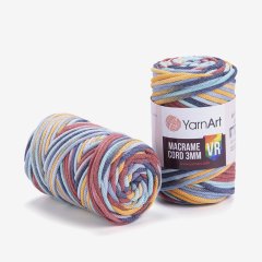 YARNART MACRAME CORD 3 MM VR - MACRAME CORD VARIEGATED - 925