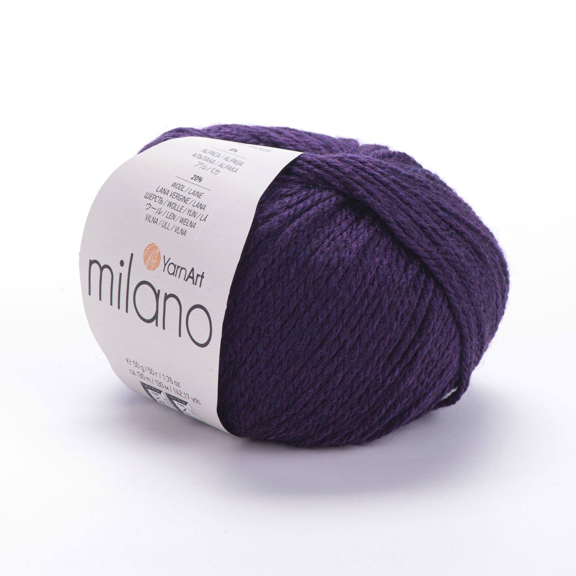 YARNART MILANO - KNITTING YARN EGGPLANT PURPLE - 872