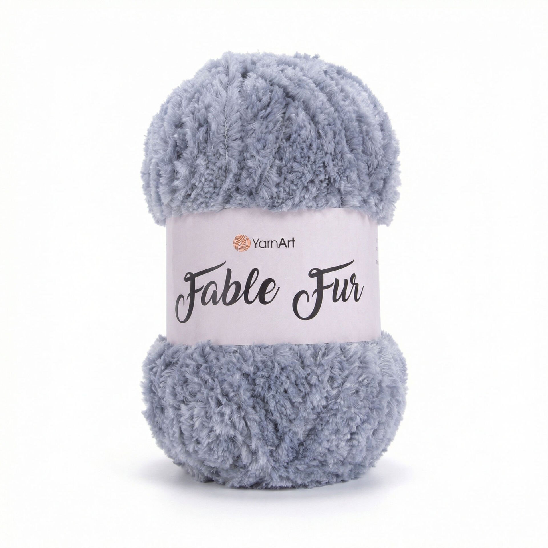 YARNART FABLE FUR - KNITTING YARN GREY - 972