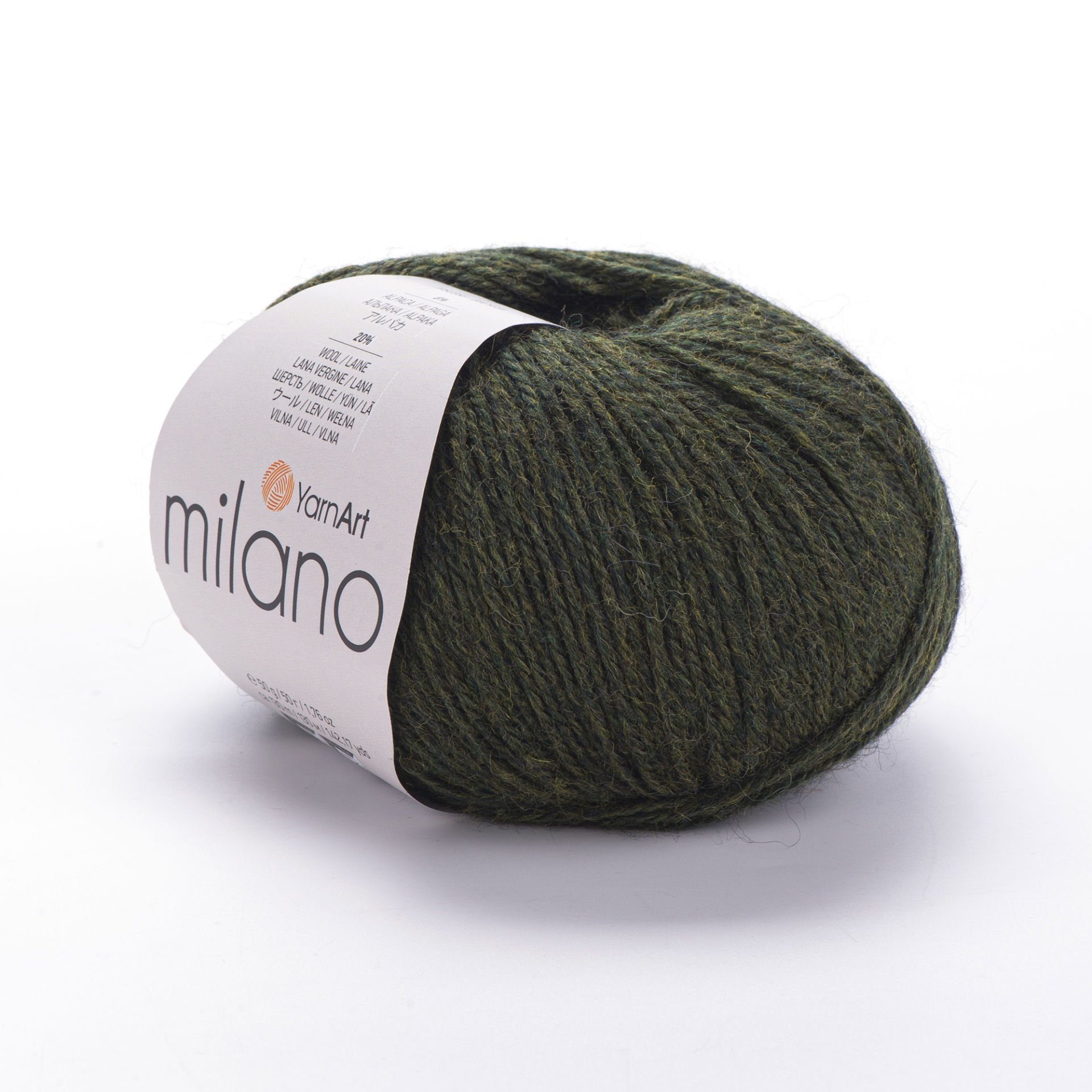 YARNART MILANO - KNITTING YARN DARK GREEN - 874