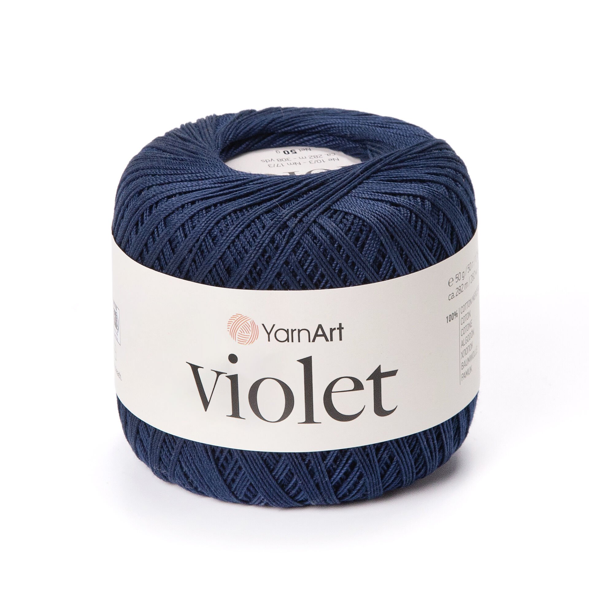 YARNART VIOLET - MERCERIZED LACE YARN NAVY - 0066
