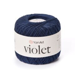 YARNART VIOLET - MERCERIZED LACE YARN NAVY - 0066