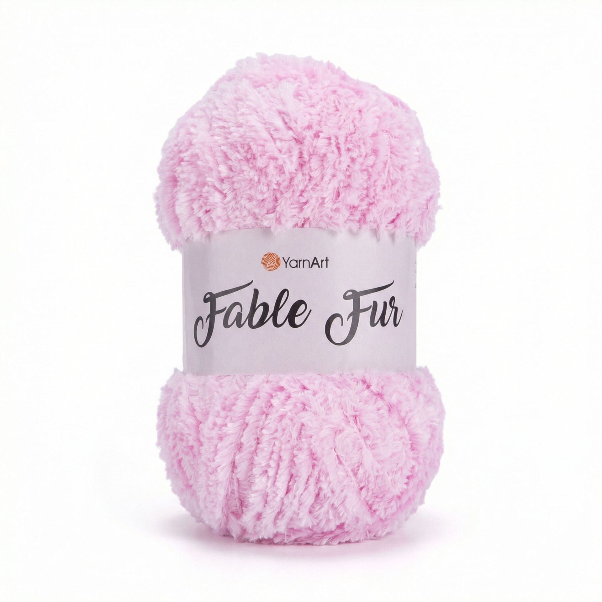 YARNART FABLE FUR - KNITTING YARN PINK - 977