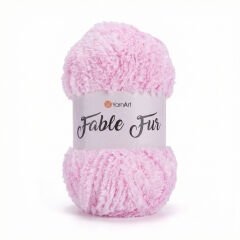 YARNART FABLE FUR - KNITTING YARN PINK - 977