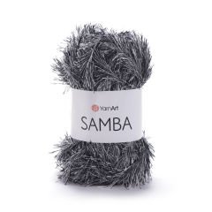 YARNART SAMBA - KNITTING YARN HEATHER BLACK - K64