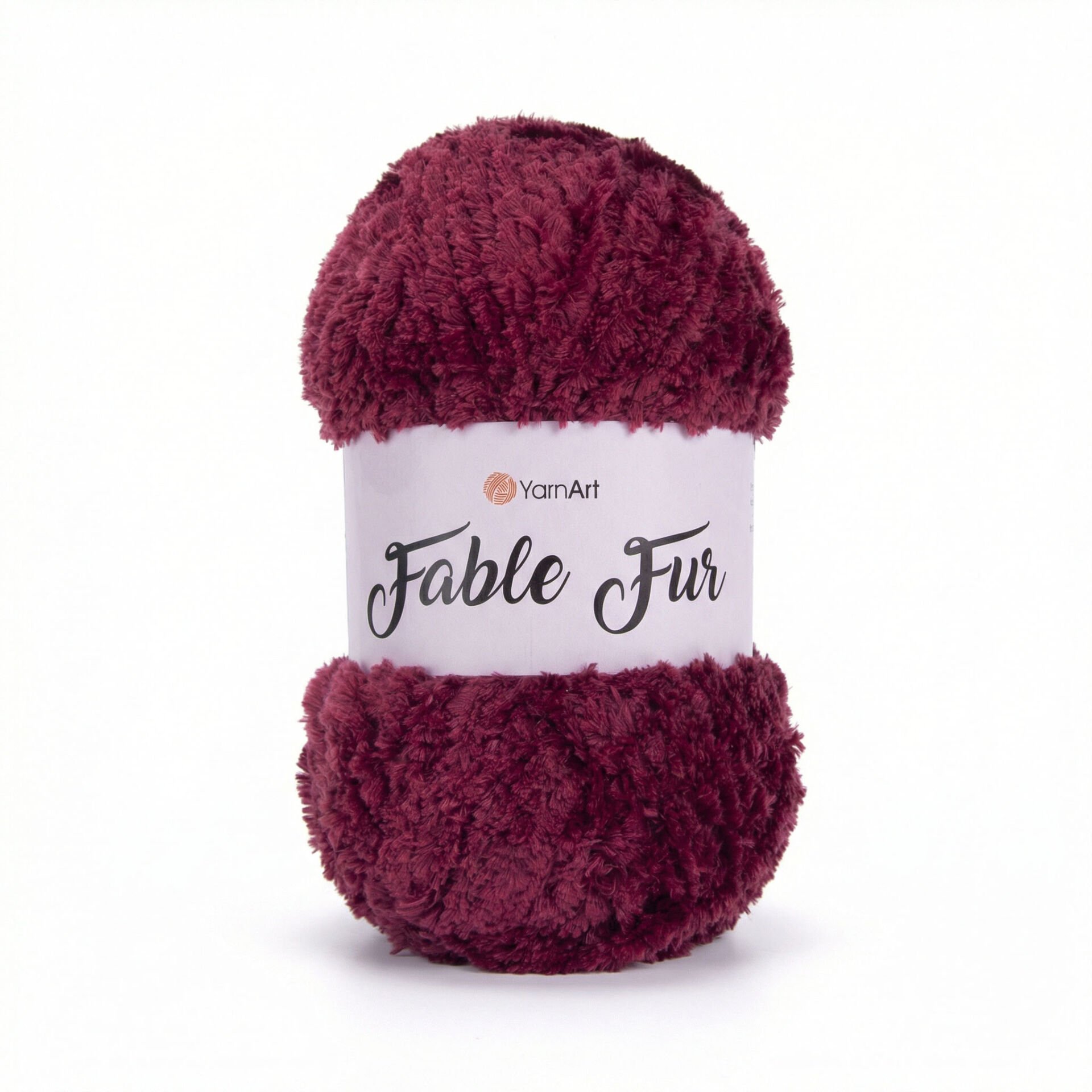 YARNART FABLE FUR - KNITTING YARN CLARET - 981