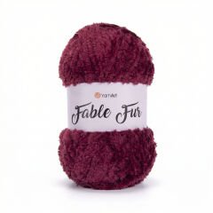 YARNART FABLE FUR - KNITTING YARN CLARET - 981