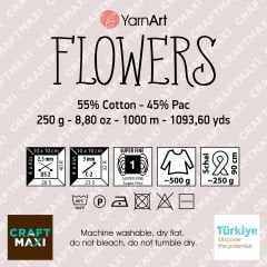YARNART FLOWERS - MULTICOLOR KNITTING YARN