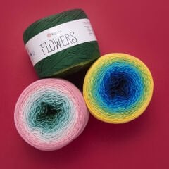YARNART FLOWERS - MULTICOLOR KNITTING YARN