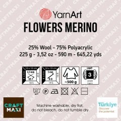 YARNART FLOWERS MERINO - MULTICOLOR KNITTING YARN VARIEGATED - 536