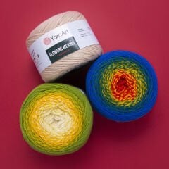 YARNART FLOWERS MERINO - MULTICOLOR KNITTING YARN