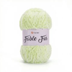 YARNART FABLE FUR - KNITTING YARN GREEN - 983