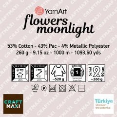 YARNART FLOWERS MOONLIGHT - GLITERRY MULTICOLOR KNITTING YARN