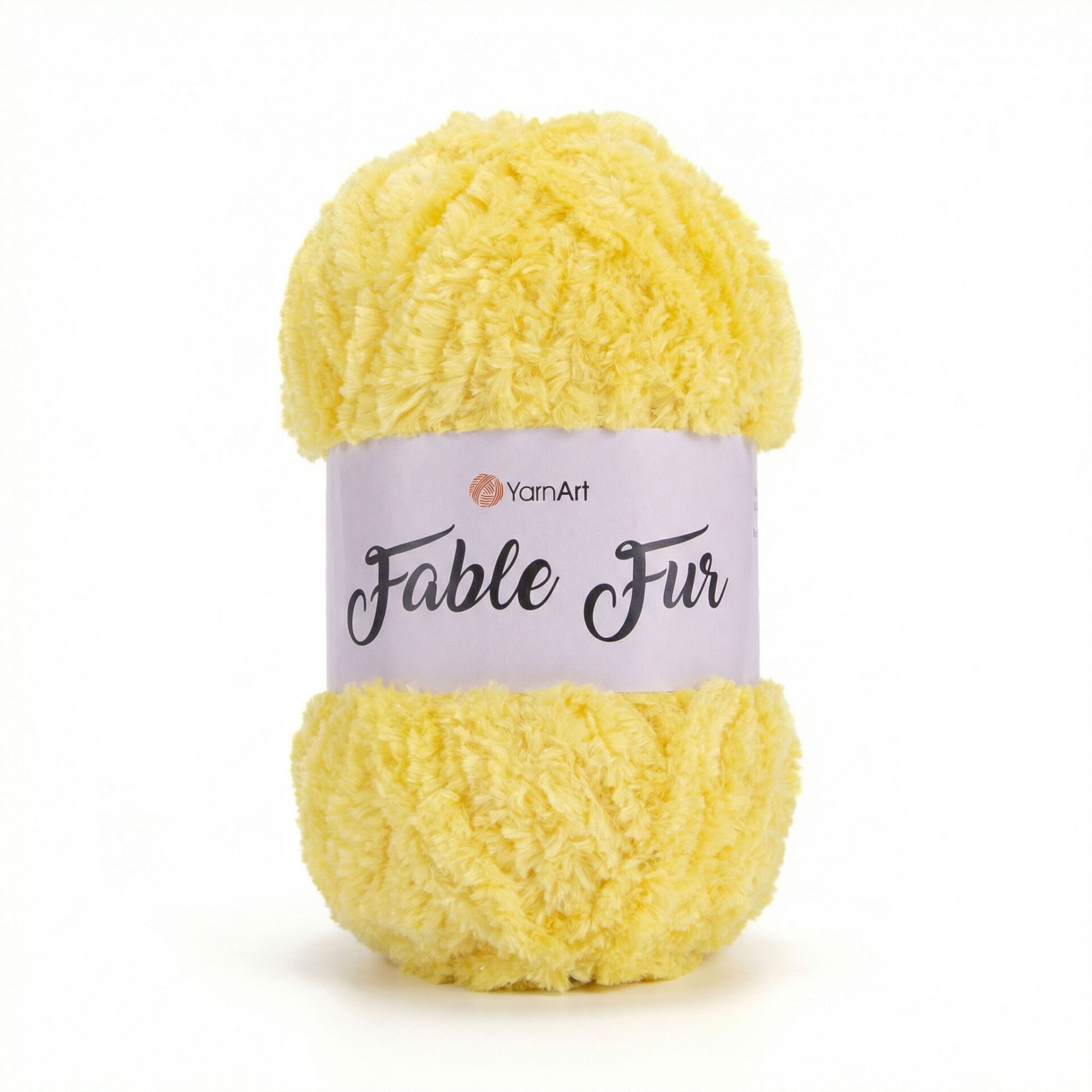 YARNART FABLE FUR - KNITTING YARN YELLOW - 984