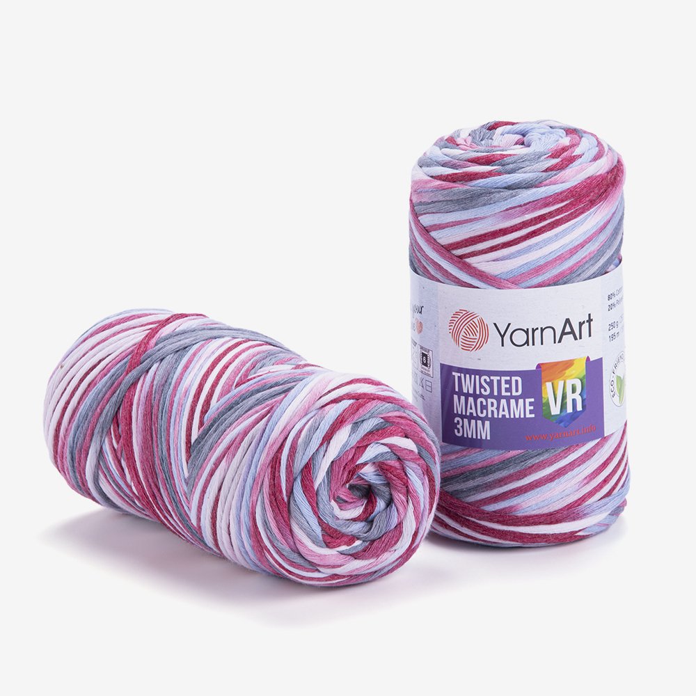 YARNART TWISTED MACRAME 3 MM VR - MACRAME CORD VARIEGATED - 917