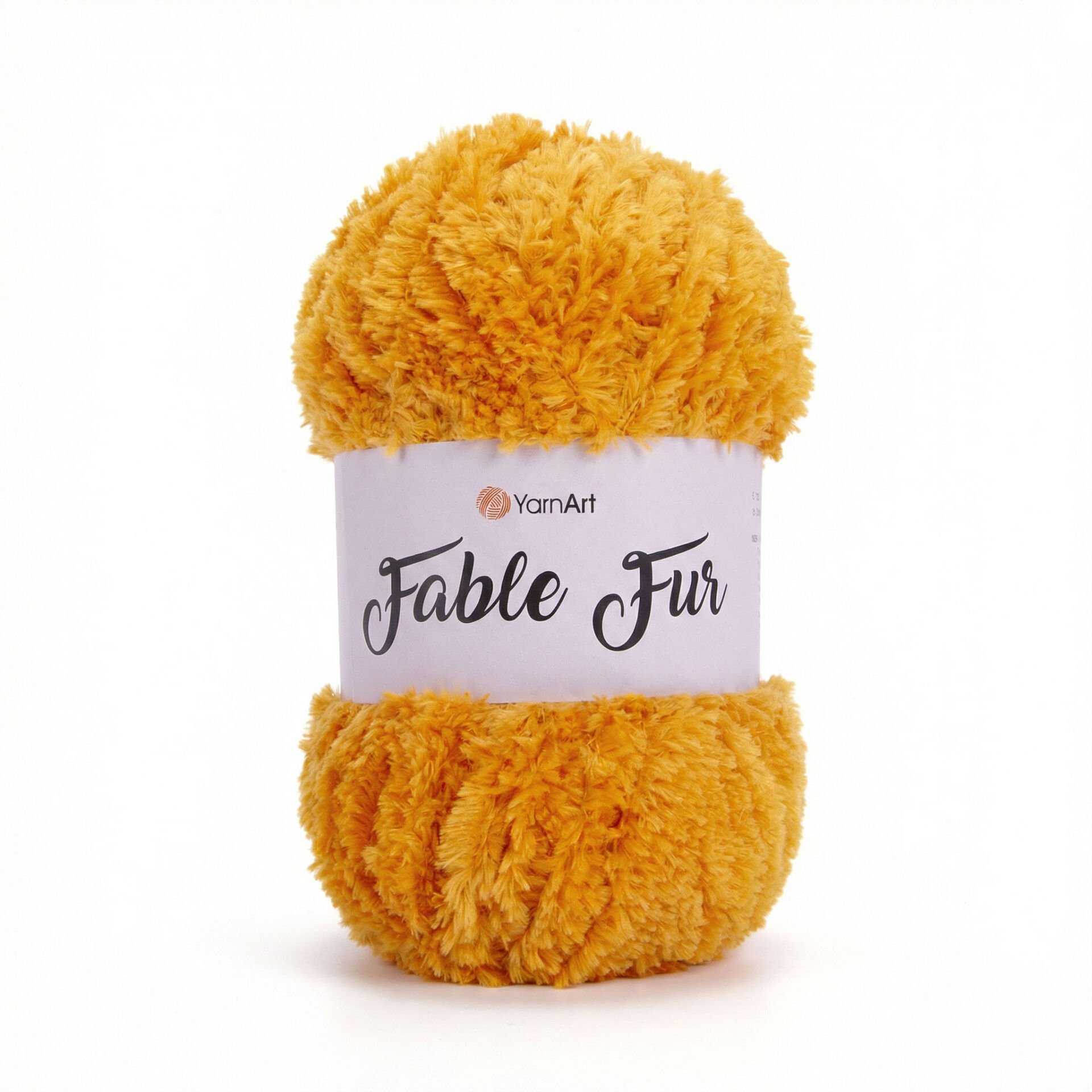YARNART FABLE FUR - KNITTING YARN ORANGE - 985