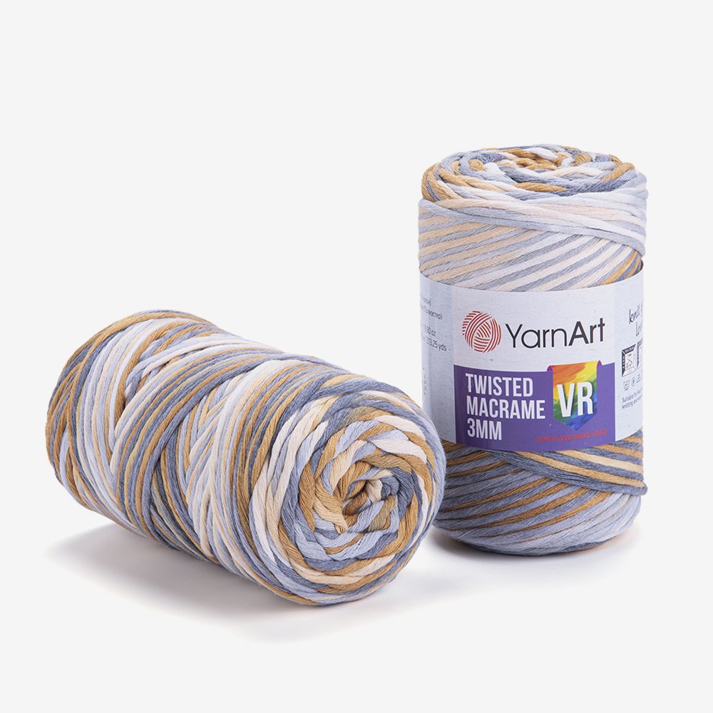 YARNART TWISTED MACRAME 3 MM VR - MACRAME CORD VARIEGATED - 918