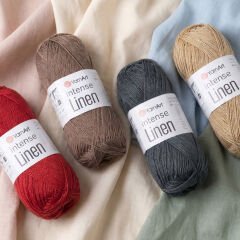 YARNART INTENSE LINEN - KNITTING YARN PURPLE - 4112
