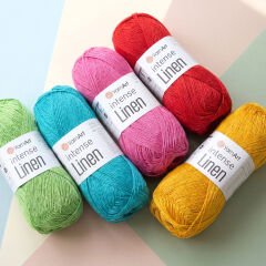 YARNART INTENSE LINEN - KNITTING YARN PURPLE - 4112