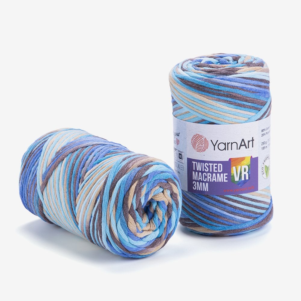 YARNART TWISTED MACRAME 3 MM VR - MACRAME CORD VARIEGATED - 921