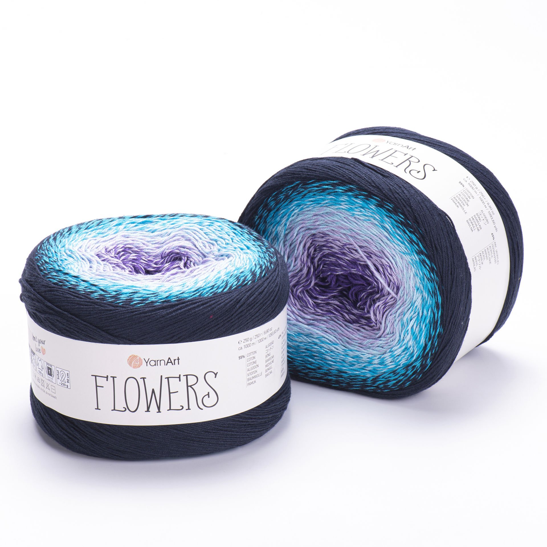 YARNART FLOWERS - MULTI Strickgarn Veränderte - 254