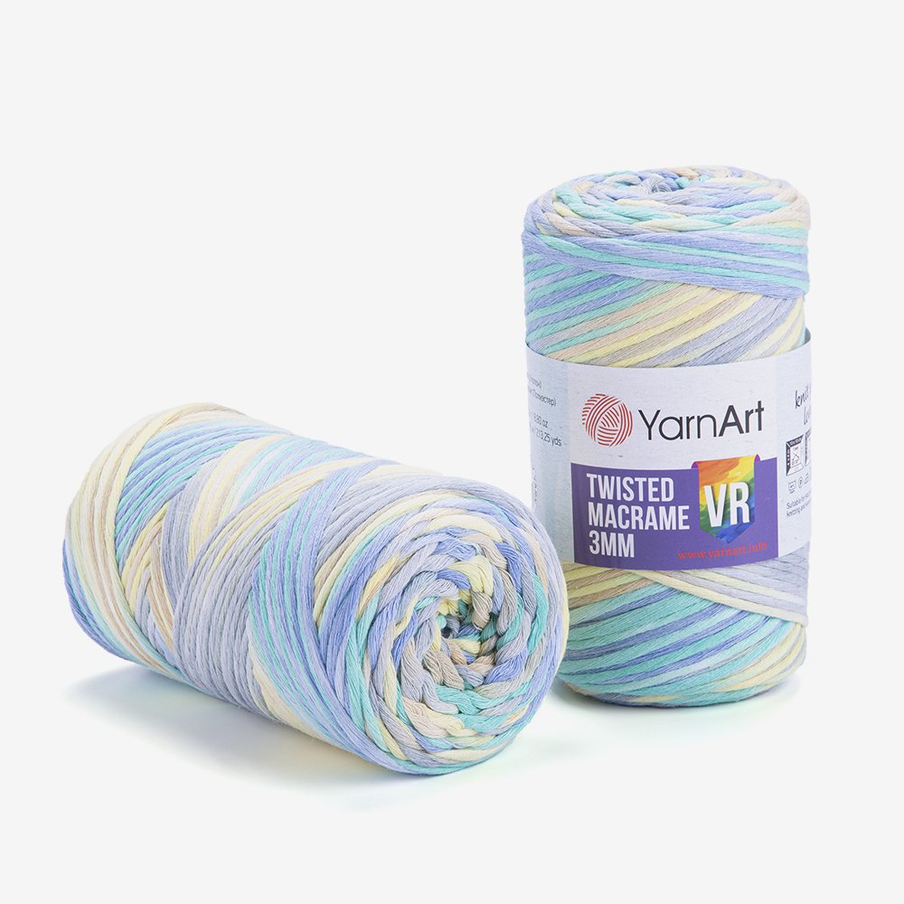 YARNART TWISTED MACRAME 3 MM VR - MACRAME CORD VARIEGATED - 924