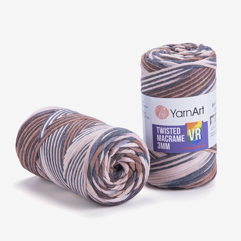 YARNART TWISTED MACRAME 3 MM VR - MACRAME CORD VARIEGATED - 928