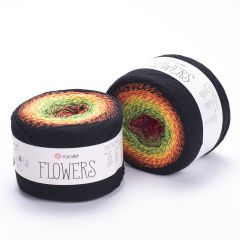 YARNART FLOWERS - MULTICOLOR KNITTING YARN VARIEGATED - 267