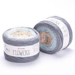 YARNART FLOWERS - MULTICOLOR KNITTING YARN VARIEGATED - 268