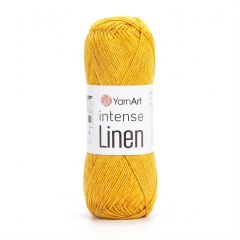 YARNART INTENSE LINEN - KNITTING YARN YELLOW - 4117