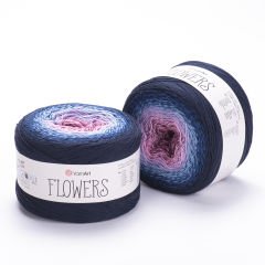 YARNART FLOWERS - MULTICOLOR KNITTING YARN VARIEGATED - 273