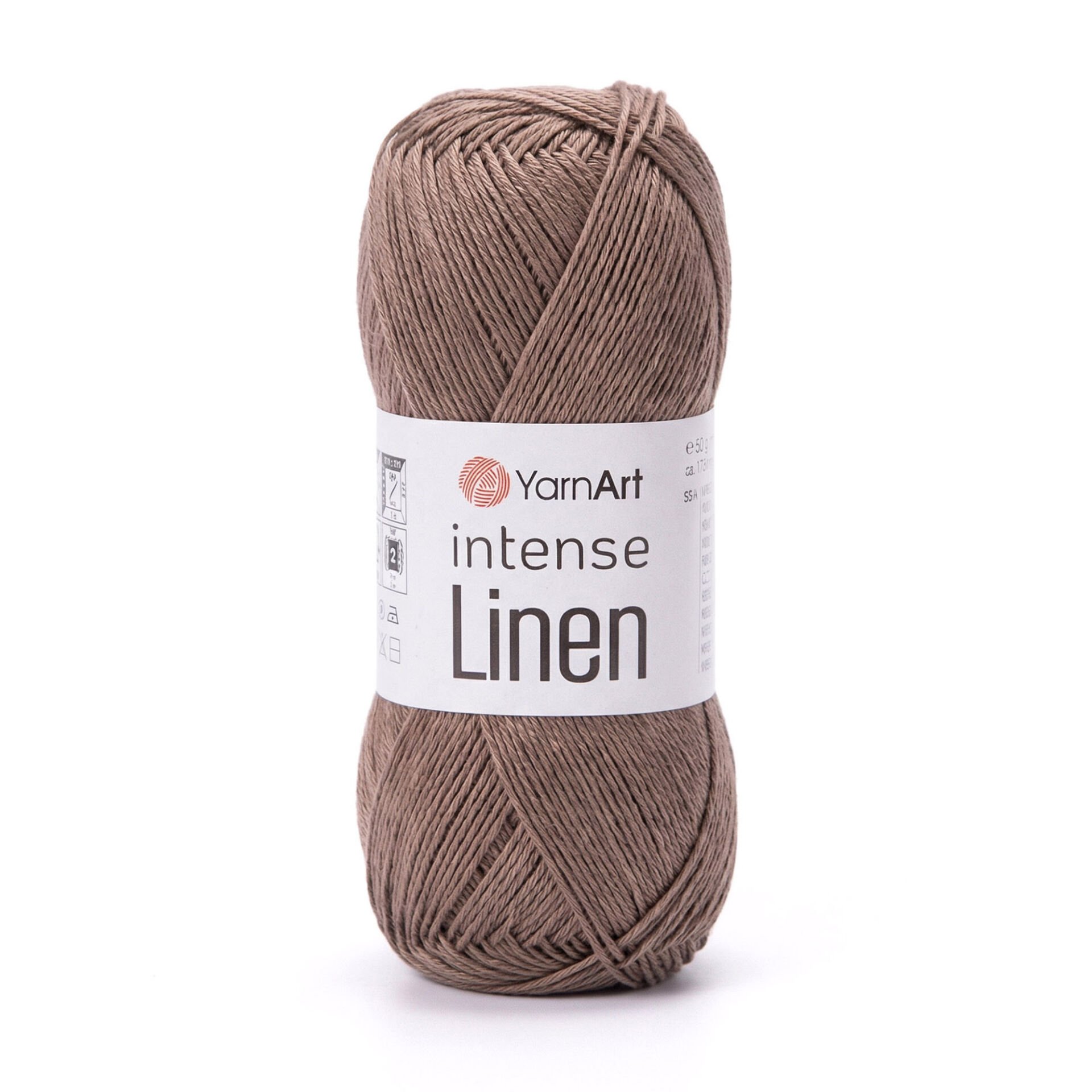 YARNART INTENSE LINEN - KNITTING YARN BROWN - 4118